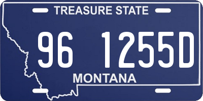 MT license plate 961255D