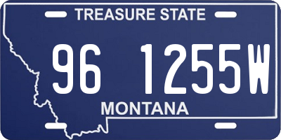 MT license plate 961255W