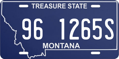 MT license plate 961265S