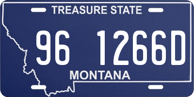 MT license plate 961266D