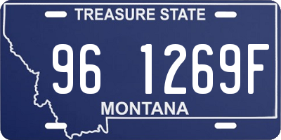 MT license plate 961269F