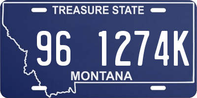 MT license plate 961274K