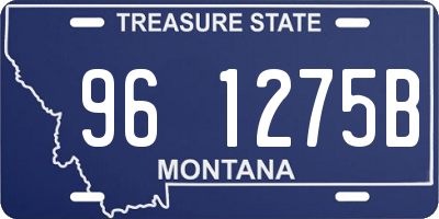 MT license plate 961275B