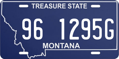 MT license plate 961295G