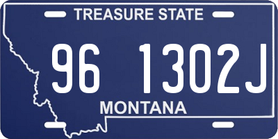 MT license plate 961302J