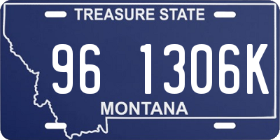 MT license plate 961306K