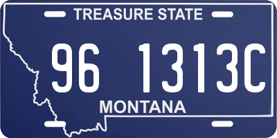 MT license plate 961313C