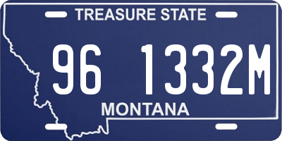 MT license plate 961332M