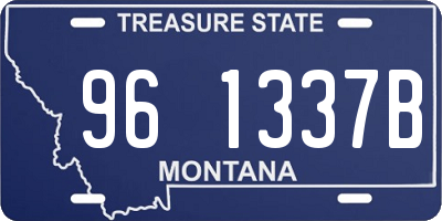 MT license plate 961337B