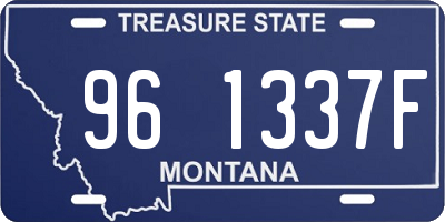 MT license plate 961337F