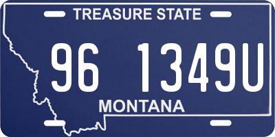 MT license plate 961349U