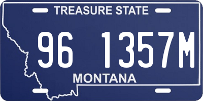 MT license plate 961357M