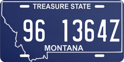 MT license plate 961364Z