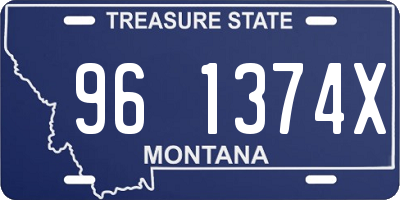 MT license plate 961374X