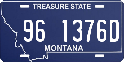 MT license plate 961376D