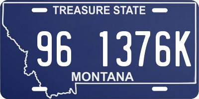 MT license plate 961376K