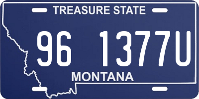 MT license plate 961377U