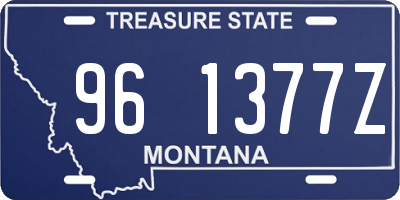 MT license plate 961377Z