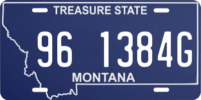 MT license plate 961384G
