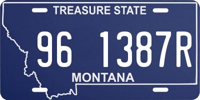 MT license plate 961387R