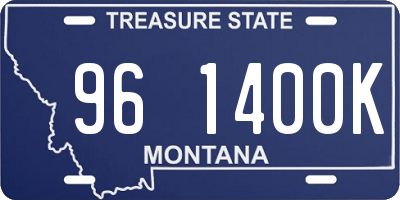 MT license plate 961400K
