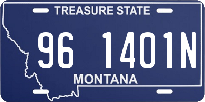 MT license plate 961401N