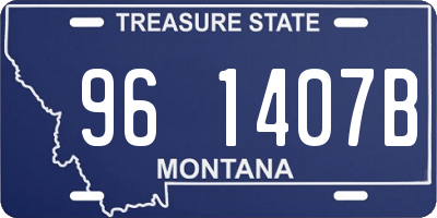 MT license plate 961407B
