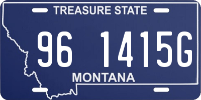 MT license plate 961415G