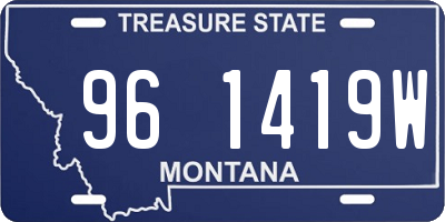 MT license plate 961419W