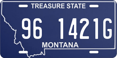 MT license plate 961421G