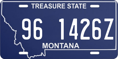 MT license plate 961426Z