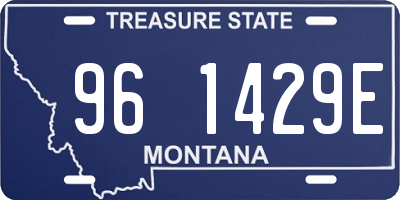 MT license plate 961429E