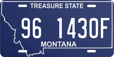 MT license plate 961430F