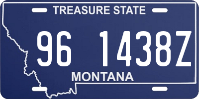 MT license plate 961438Z