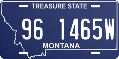MT license plate 961465W