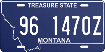 MT license plate 961470Z