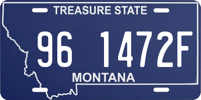 MT license plate 961472F