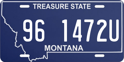 MT license plate 961472U