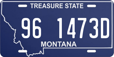 MT license plate 961473D