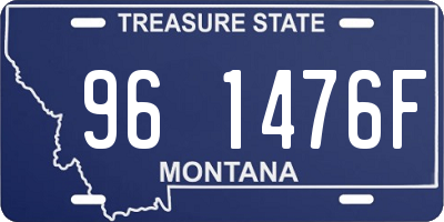 MT license plate 961476F