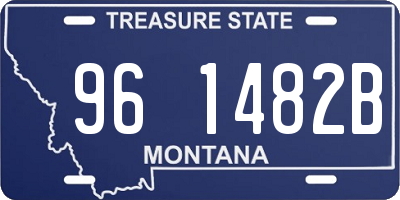 MT license plate 961482B