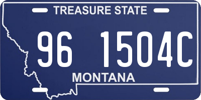 MT license plate 961504C