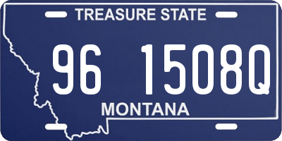 MT license plate 961508Q