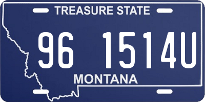 MT license plate 961514U