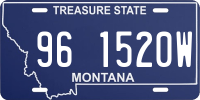 MT license plate 961520W