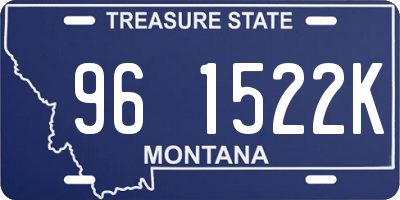 MT license plate 961522K