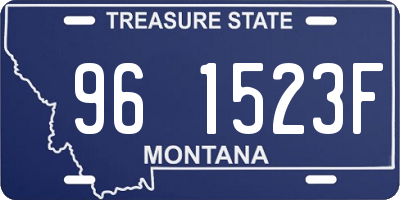 MT license plate 961523F