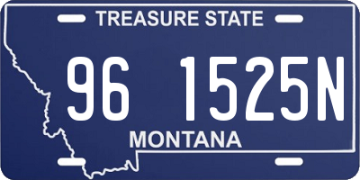MT license plate 961525N