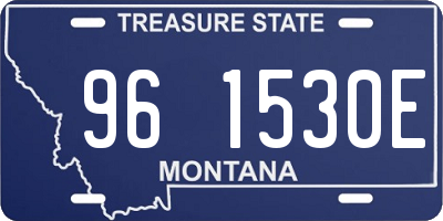 MT license plate 961530E