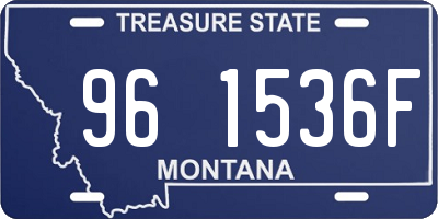 MT license plate 961536F